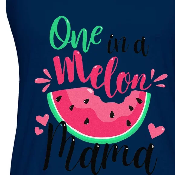 One In A Melon Mama Summer Birthday Party Matching Family Ladies Essential Flowy Tank