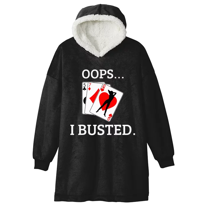 Oops I Busted Blackjack Sexy Queen Of Hearts Hooded Wearable Blanket