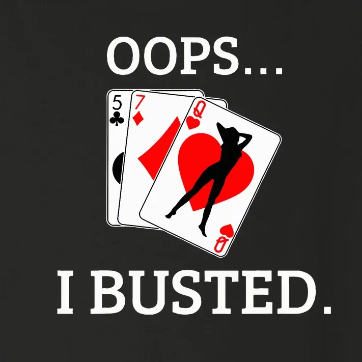 Oops I Busted Blackjack Sexy Queen Of Hearts Toddler Long Sleeve Shirt