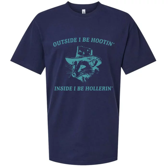 Outside I Be Hootin Raccoon Sueded Cloud Jersey T-Shirt