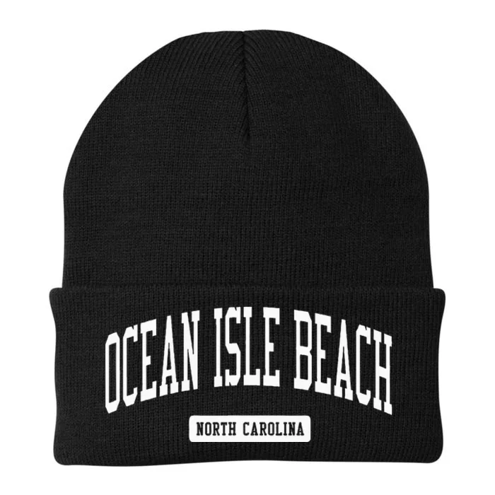 Ocean Isle Beach North Carolina Nc Vintage Athletic Knit Cap Winter Beanie