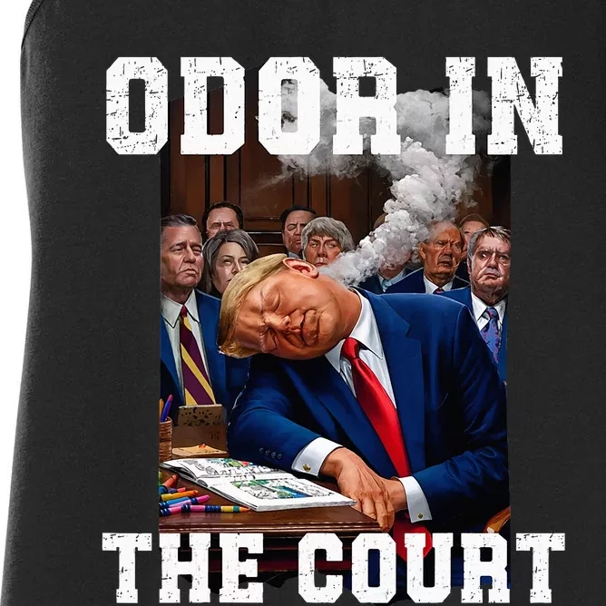 Odor In Court TrumpS Hilarious Gaffe Sleeping Passing Wind Women's Racerback Tank