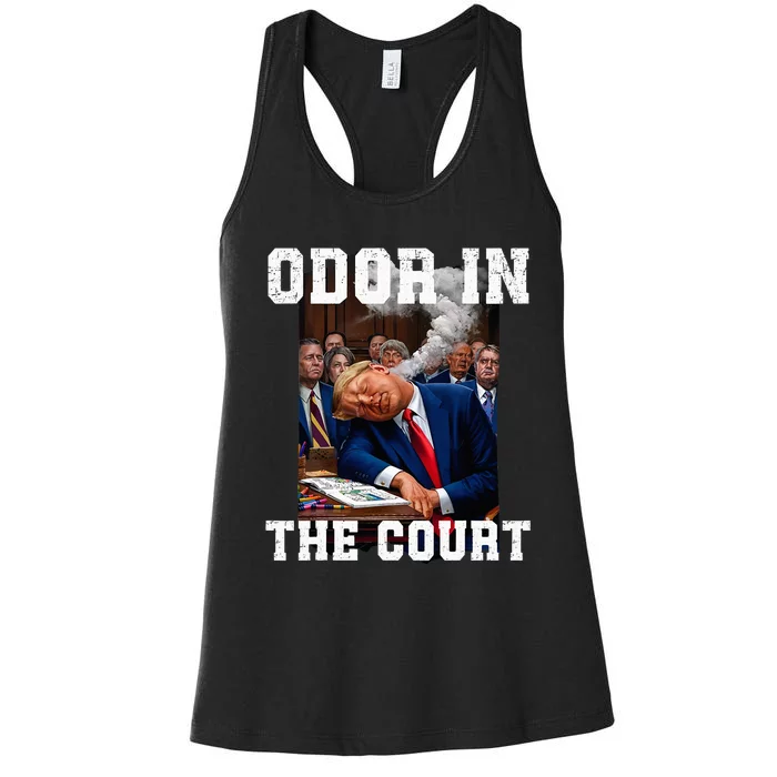 Odor In Court TrumpS Hilarious Gaffe Sleeping Passing Wind Women's Racerback Tank