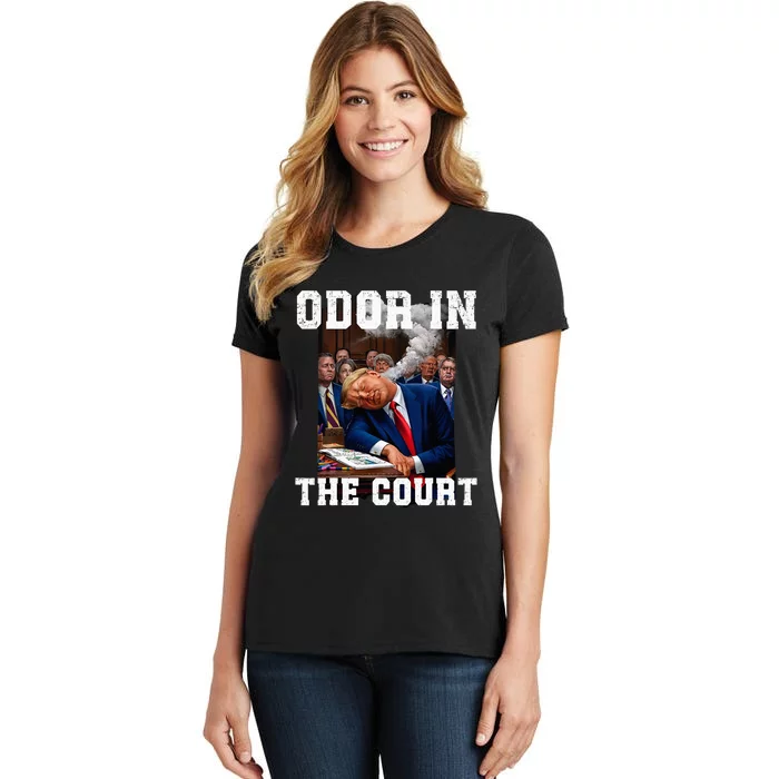 Odor In Court TrumpS Hilarious Gaffe Sleeping Passing Wind Women's T-Shirt