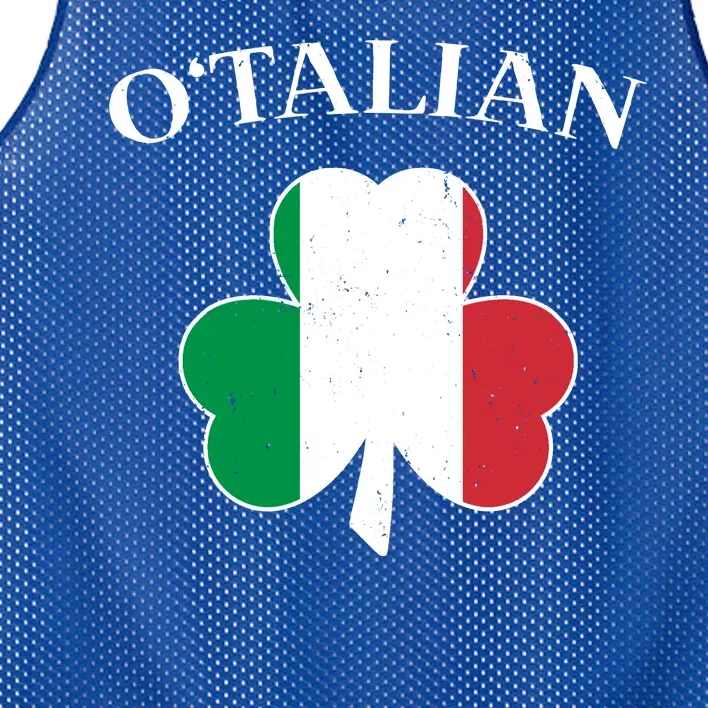 O Italian Clover St Patrick's Day Mesh Reversible Basketball Jersey Tank