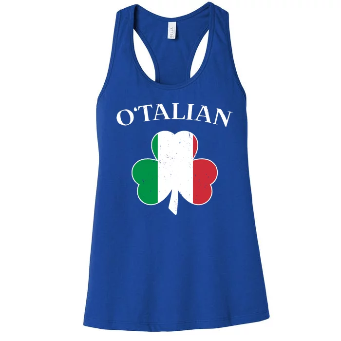 O Italian Clover St Patrick's Day Women's Racerback Tank