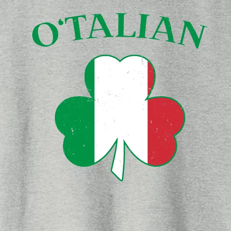 O Italian Clover St Patrick's Day Women's Crop Top Tee