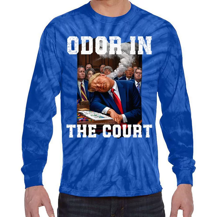 Odor In Court TrumpS Hilarious Gaffe Sleeping Passing Wind Tie-Dye Long Sleeve Shirt