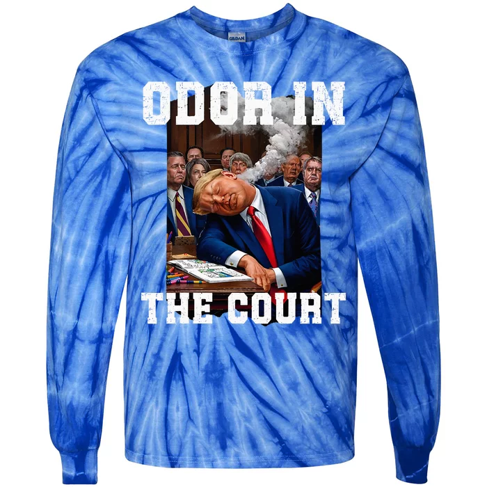 Odor In Court TrumpS Hilarious Gaffe Sleeping Passing Wind Tie-Dye Long Sleeve Shirt