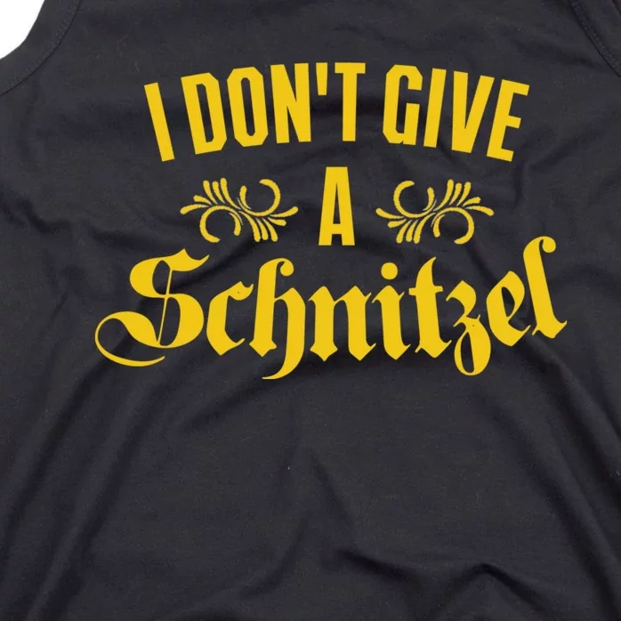 Oktoberfest I Don't Give A Schnitzel German Flag Tank Top