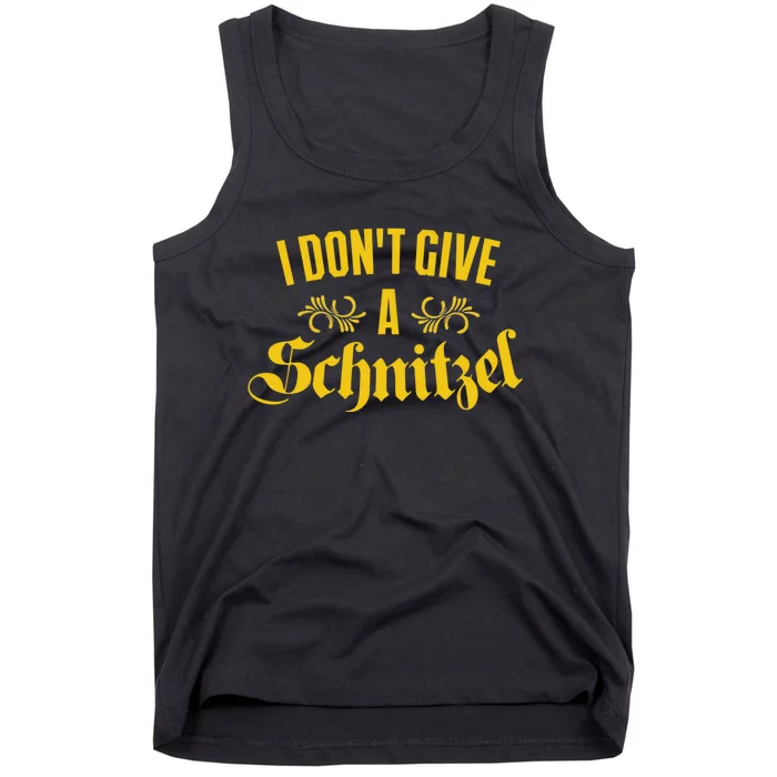 Oktoberfest I Don't Give A Schnitzel German Flag Tank Top