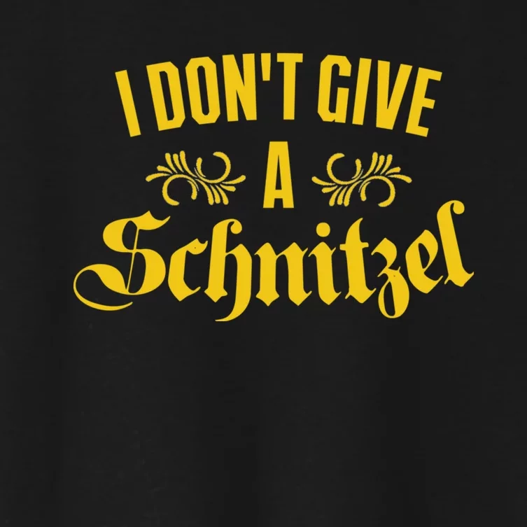 Oktoberfest I Don't Give A Schnitzel German Flag Women's Crop Top Tee