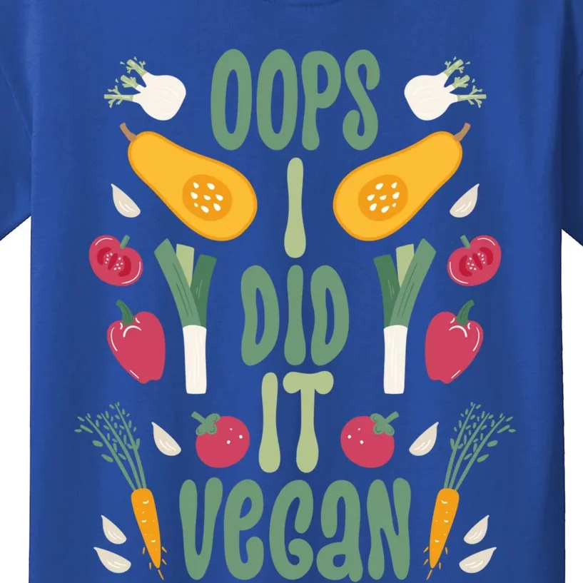 Oops I Did It Vegan Veganism Gift Kids T-Shirt