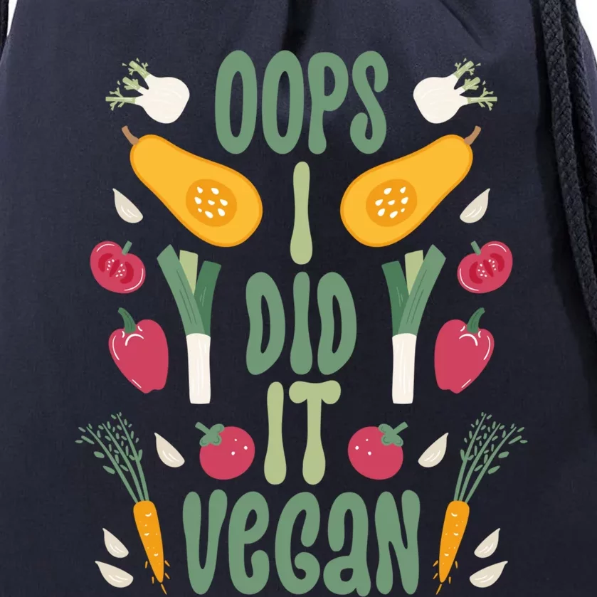 Oops I Did It Vegan Veganism Gift Drawstring Bag