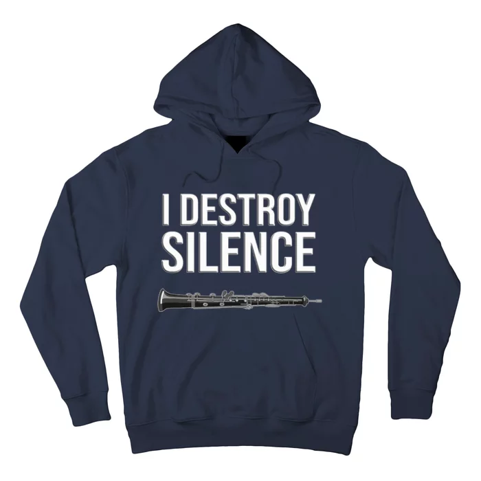 OBOE - I destroy silence, Funny oboist gift, Funny Oboe Hoodie