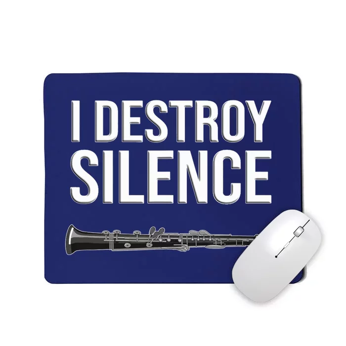 OBOE - I destroy silence, Funny oboist gift, Funny Oboe Mousepad