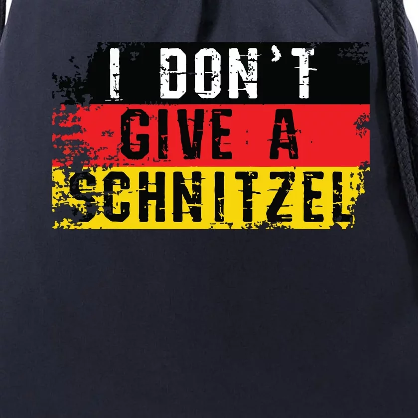 Oktoberfest I Dont Give A Schnitzel Funny German Drawstring Bag