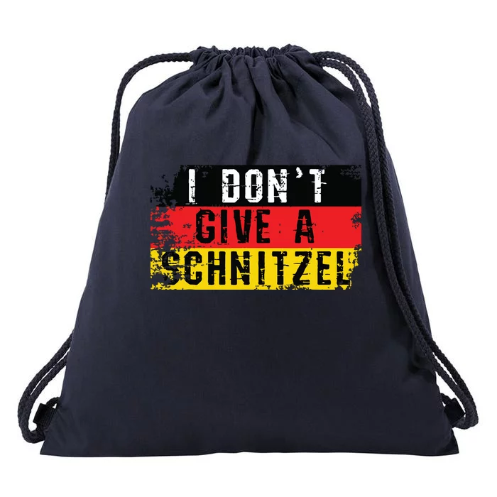 Oktoberfest I Dont Give A Schnitzel Funny German Drawstring Bag