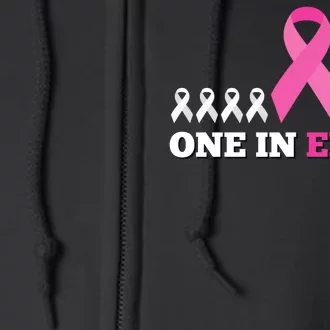 One In Eight Breast Cancer Awareness Full Zip Hoodie