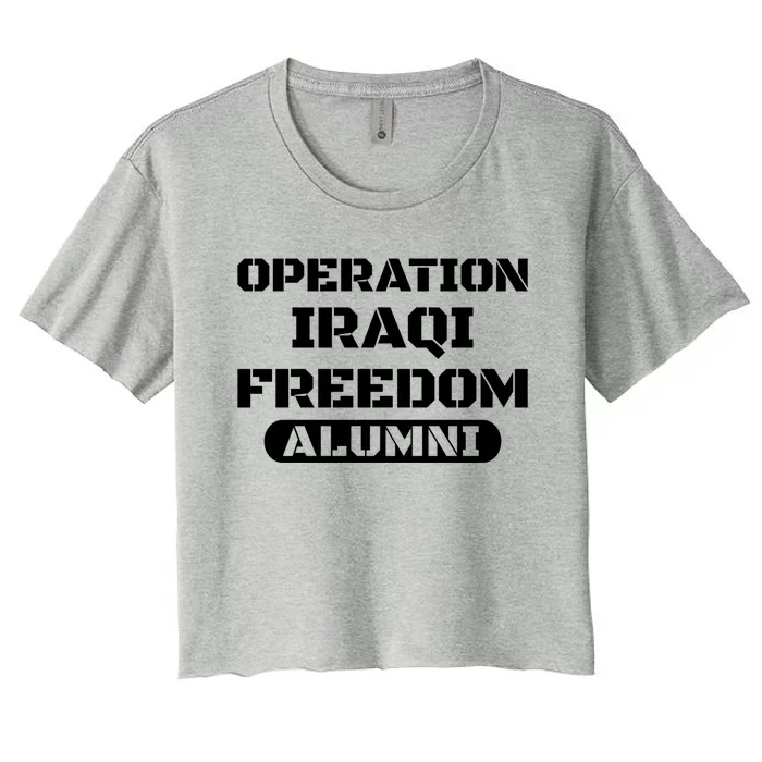 Operation Iraqi Freedom Alumni Oif Iraq Veteran Cool Gift Women's Crop Top Tee