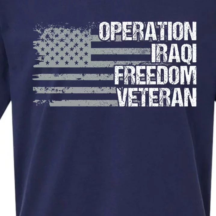 Operation Iraqi Freedom Dad Grandpa Us Flag Oif Veteran Sueded Cloud Jersey T-Shirt