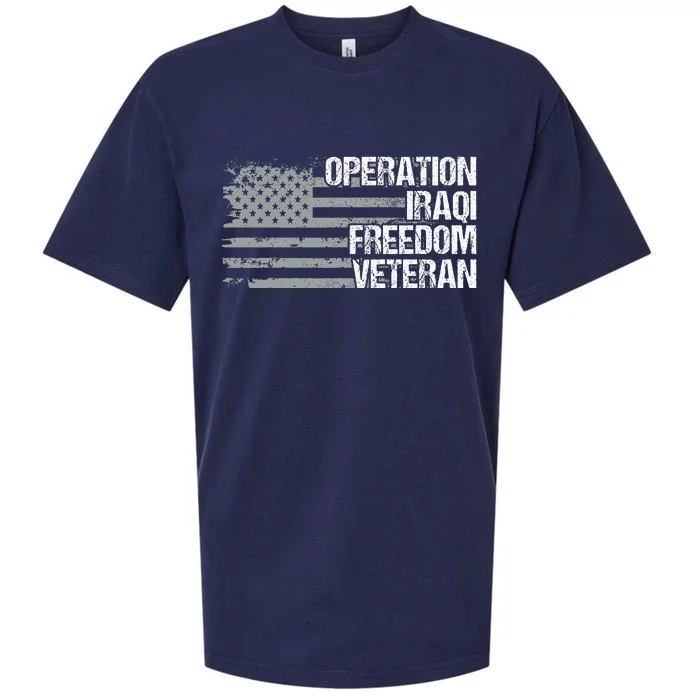 Operation Iraqi Freedom Dad Grandpa Us Flag Oif Veteran Sueded Cloud Jersey T-Shirt