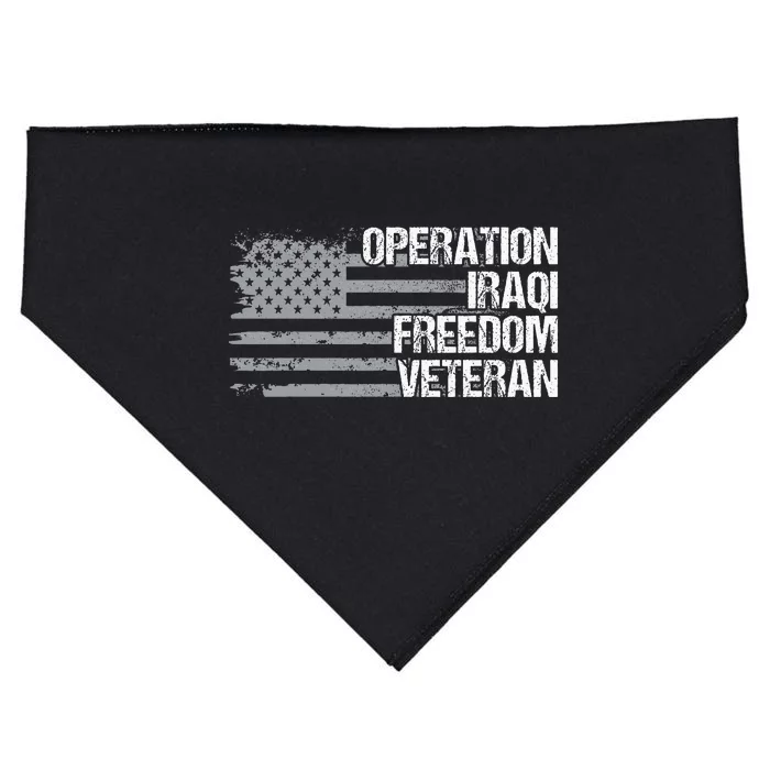 Operation Iraqi Freedom Dad Grandpa Us Flag USA-Made Doggie Bandana