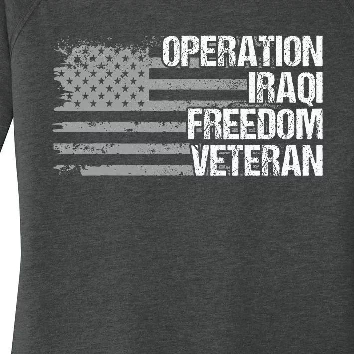 Operation Iraqi Freedom Dad Grandpa Us Flag Women's Perfect Tri Tunic Long Sleeve Shirt