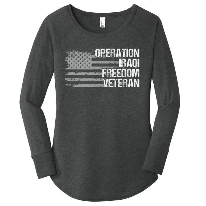 Operation Iraqi Freedom Dad Grandpa Us Flag Women's Perfect Tri Tunic Long Sleeve Shirt