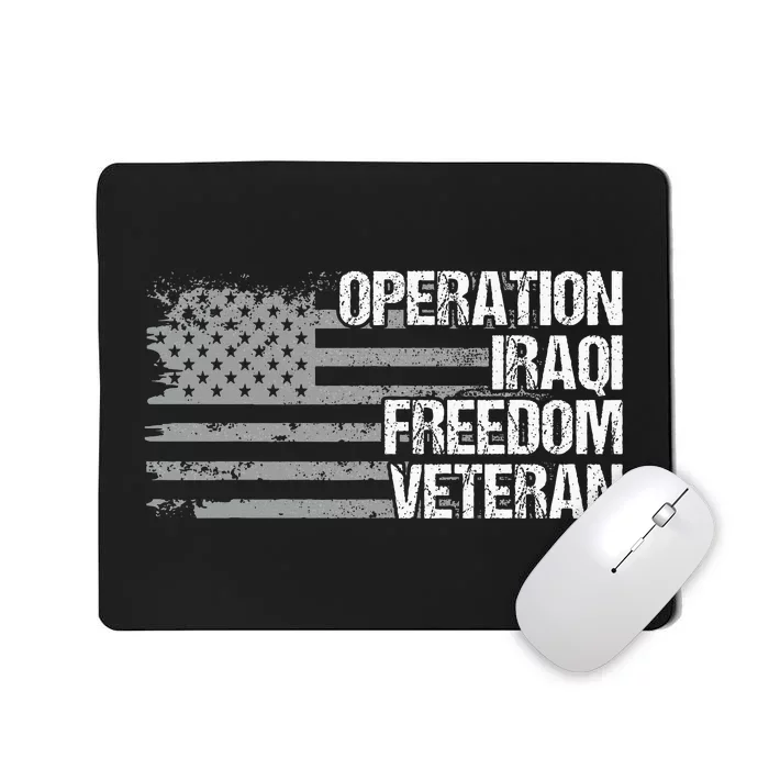 Operation Iraqi Freedom Dad Grandpa Us Flag Mousepad