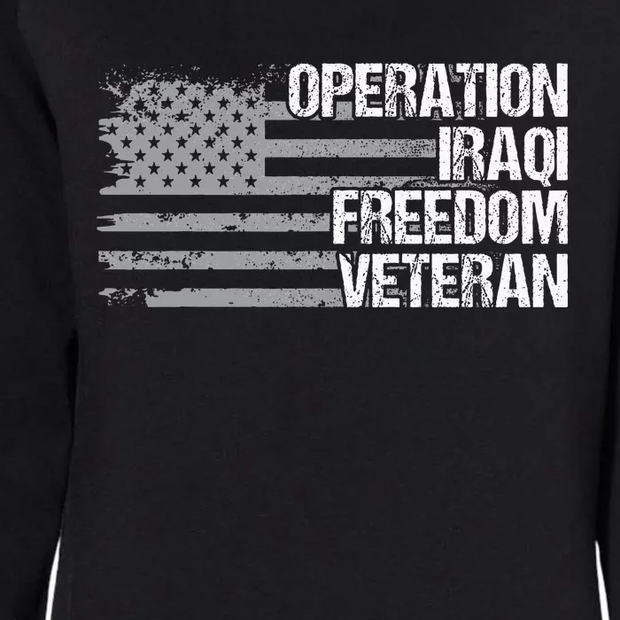 Operation Iraqi Freedom Dad Grandpa Us Flag Womens California Wash Sweatshirt