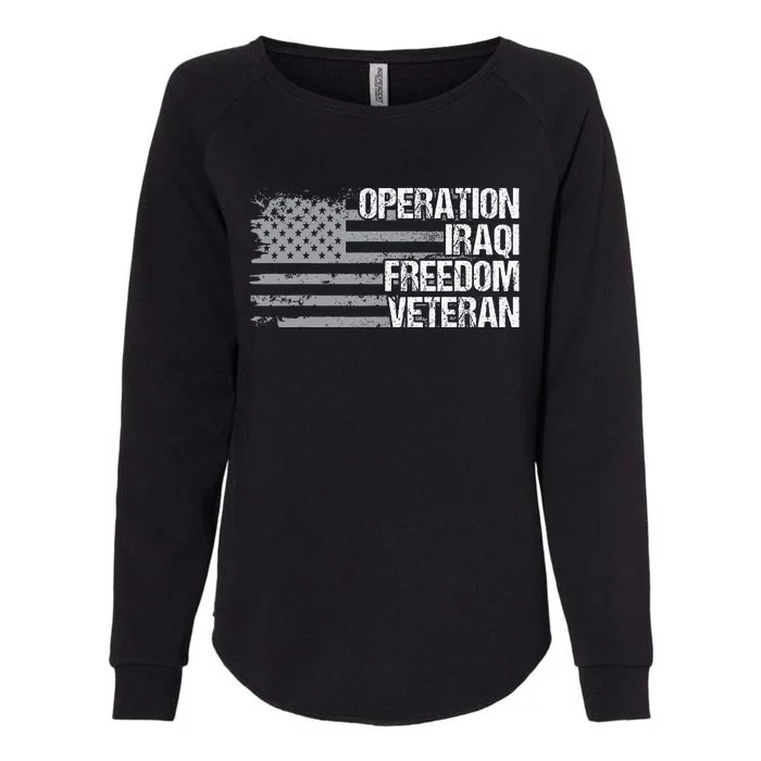 Operation Iraqi Freedom Dad Grandpa Us Flag Womens California Wash Sweatshirt