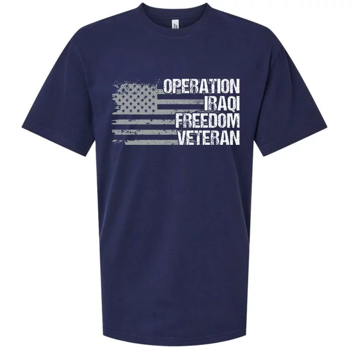 Operation Iraqi Freedom Dad Grandpa Us Flag Sueded Cloud Jersey T-Shirt