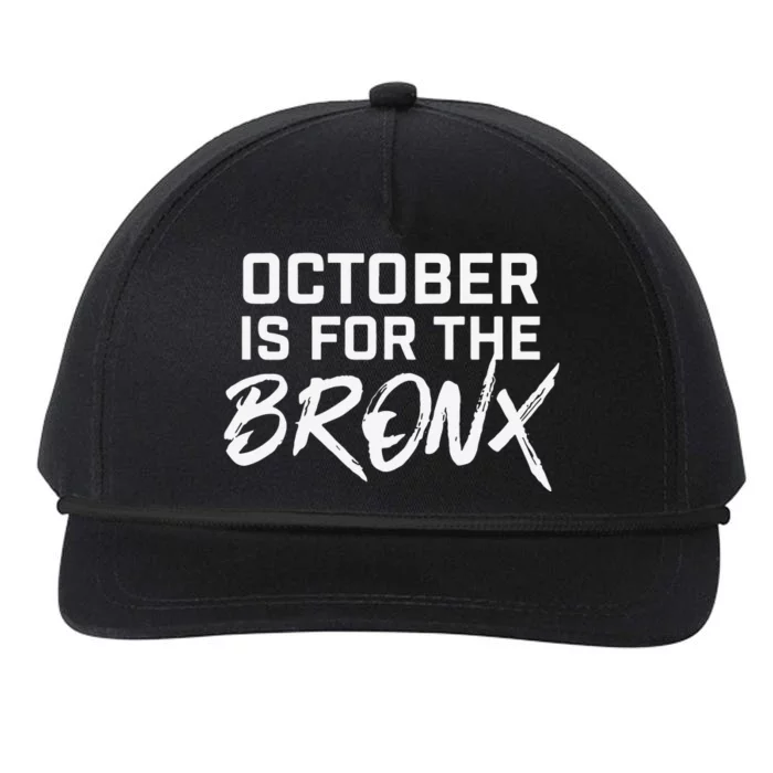 October Is For The Bronx Gift Snapback Five-Panel Rope Hat