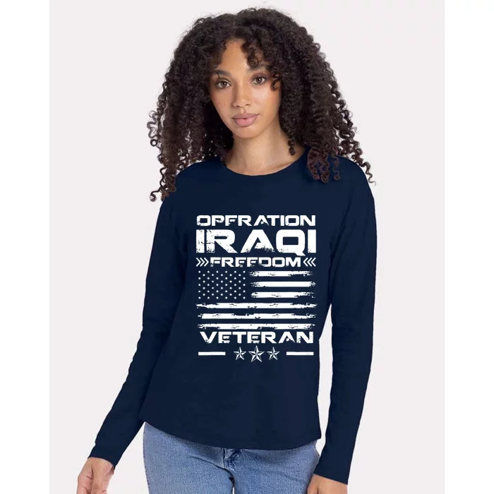 Operation Iraqi Freedom Shirt | OIF Veteran Womens Cotton Relaxed Long Sleeve T-Shirt