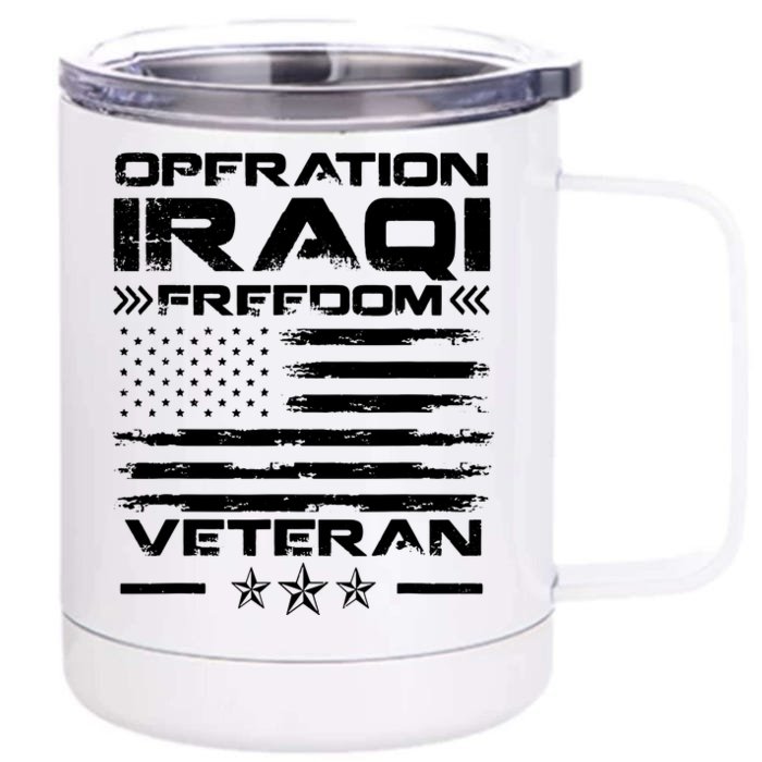 Operation Iraqi Freedom Shirt | OIF Veteran Front & Back 12oz Stainless Steel Tumbler Cup