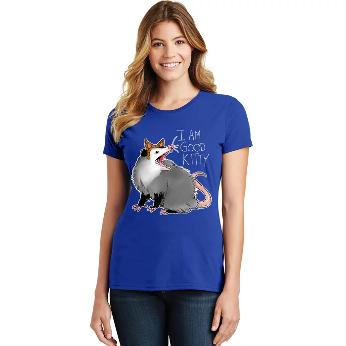 Opossum I Funny Possum I Am A Good Kitty Women's T-Shirt