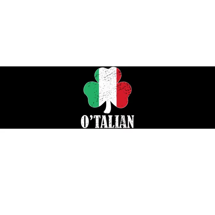 Otalian Italian Funny St Patricks Day Italia Shamrock Flag Bumper Sticker