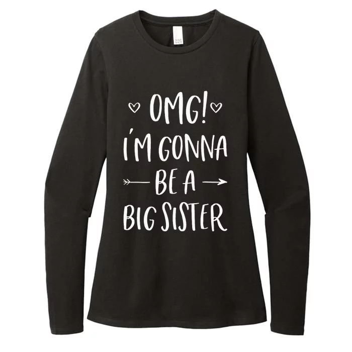 OMG Im Gonna Be A Big Sister Surprising Sister Womens CVC Long Sleeve Shirt