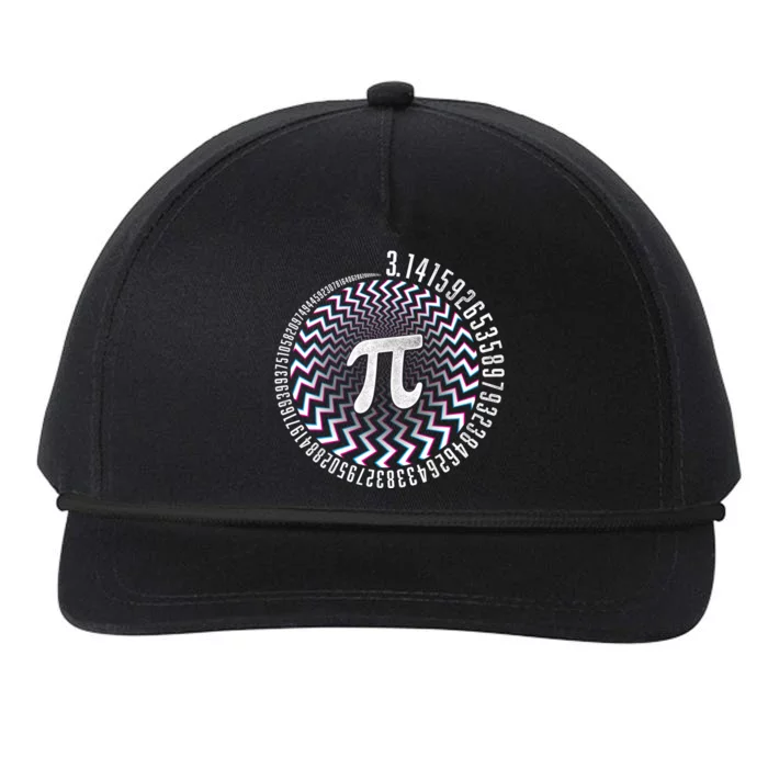 Optical Illusion Geometry Pi Math Science Stem 3 14 Pi Day Funny Gift Snapback Five-Panel Rope Hat