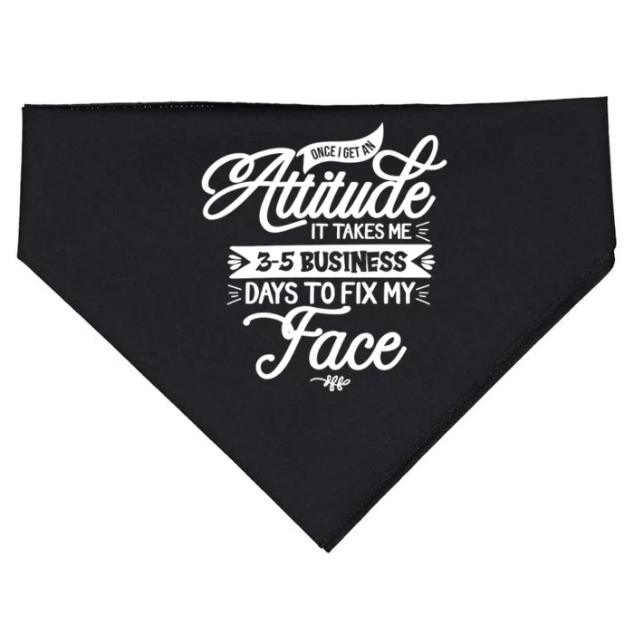 Once I Get An Attitude Funny USA-Made Doggie Bandana