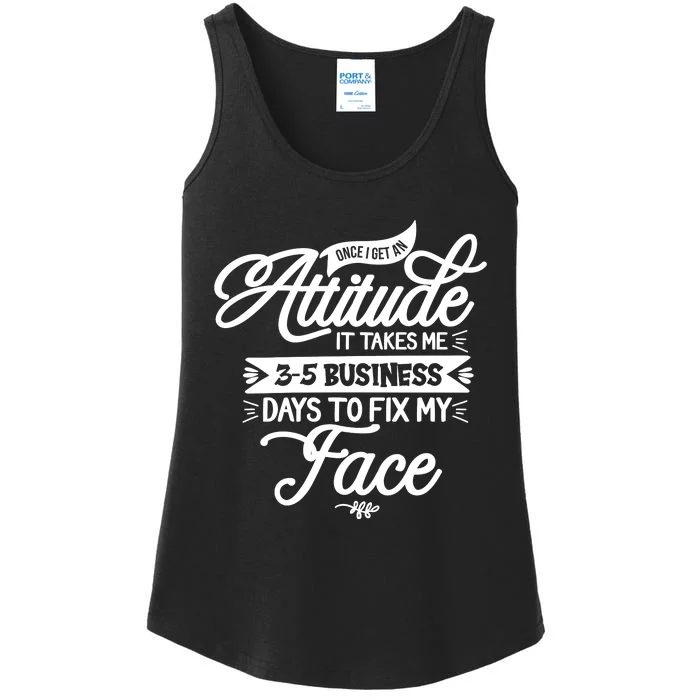 Once I Get An Attitude Funny Ladies Essential Tank