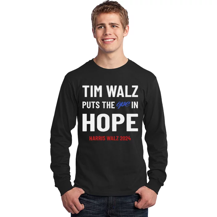 Ope In Hope Tim Walz Midwest Democrats 2024 Election Long Sleeve Shirt