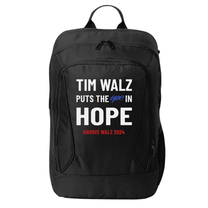 Ope In Hope Tim Walz Midwest Democrats 2024 Election City Backpack