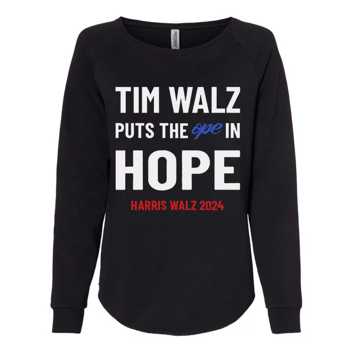 Ope In Hope Tim Walz Midwest Democrats 2024 Election Womens California Wash Sweatshirt