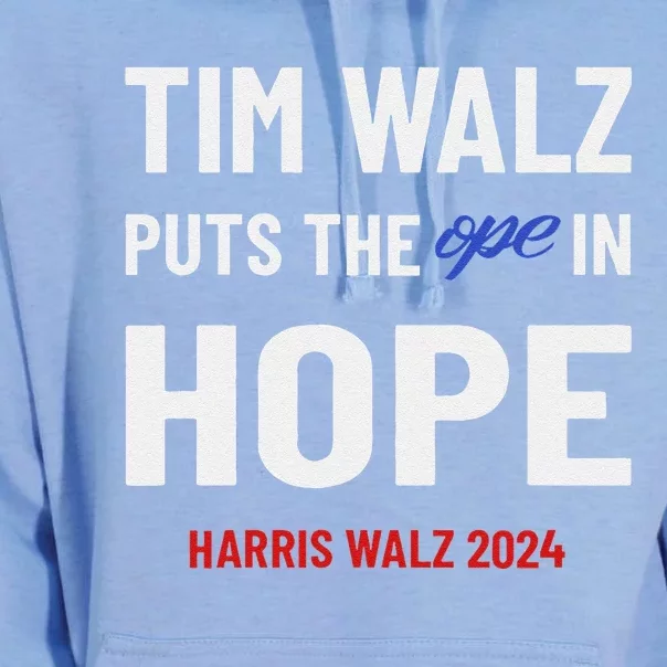 Ope In Hope Tim Walz Midwest Democrats 2024 Election Unisex Surf Hoodie