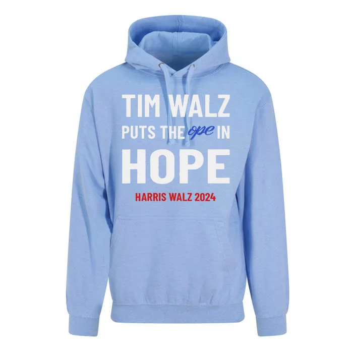 Ope In Hope Tim Walz Midwest Democrats 2024 Election Unisex Surf Hoodie