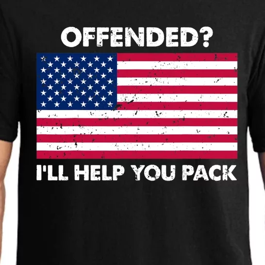 Offended? I'll Help You Pack Patriotic USA Flag Pajama Set