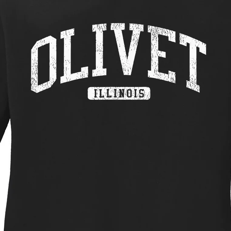 Olivet Illinois Il Js03 College University Style Ladies Long Sleeve Shirt