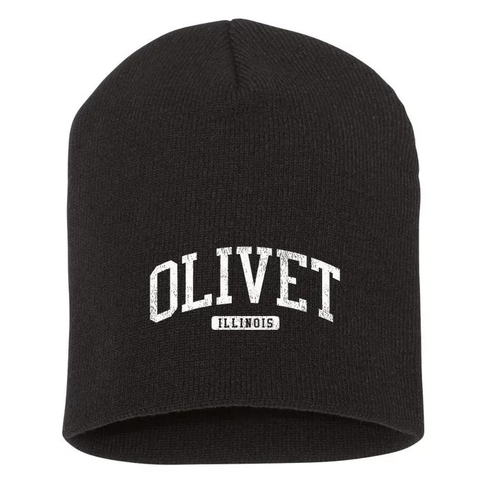 Olivet Illinois Il Js03 College University Style Short Acrylic Beanie